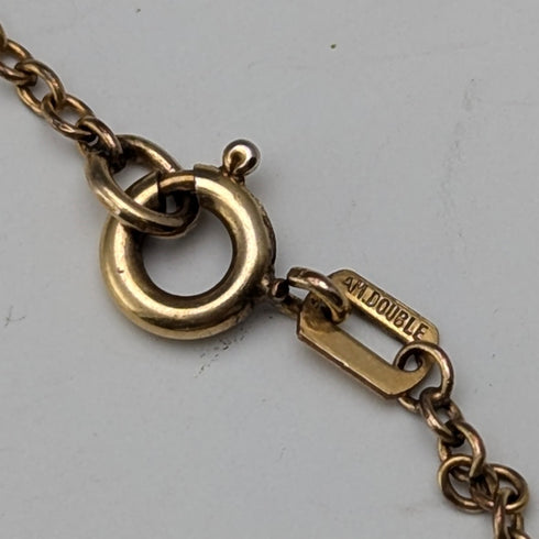 英国ヴィンテージ 14ctロールドゴールド 本型ロケットペンダント ネックレス